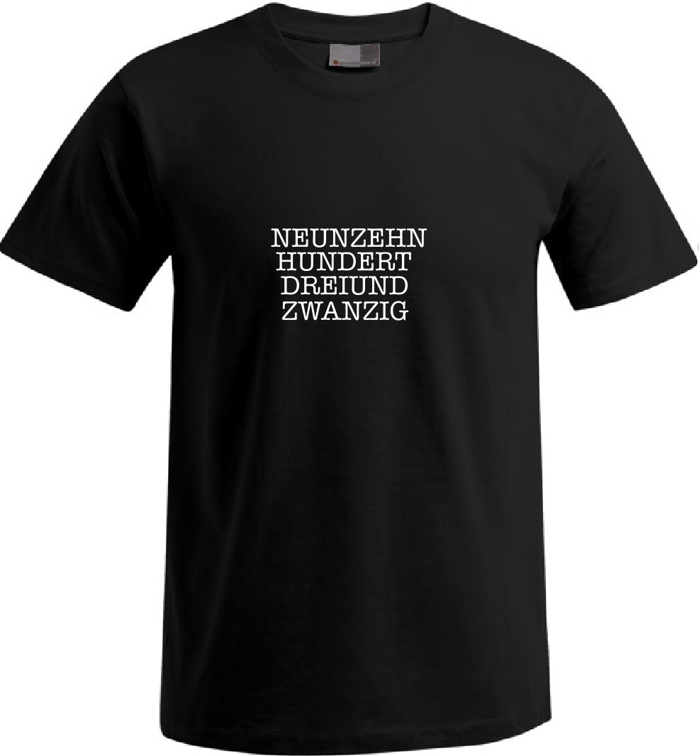 NEUNZEHNHUNDERTDREIUNDZWANZIG - Schwarz- Men's