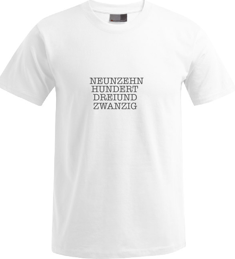 NEUNZEHNHUNDERTDREIUNDZWANZIG - Weiß- Men's