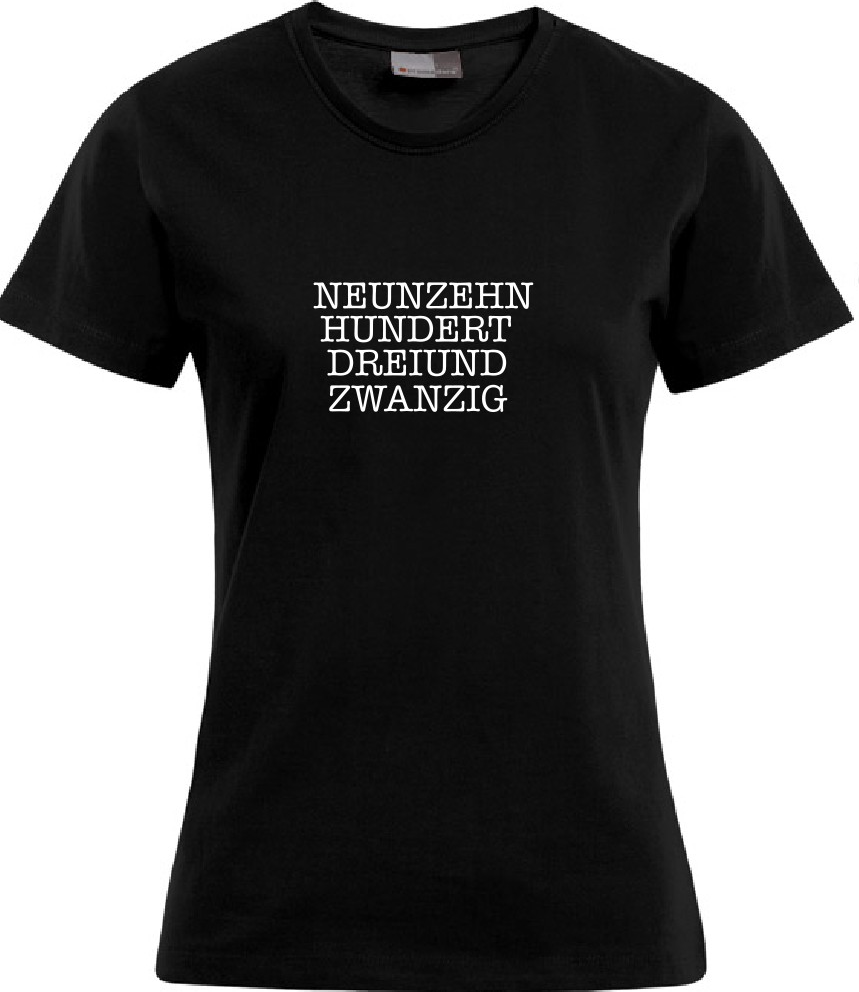 NEUNZEHNHUNDERTDREIUNDZWANZIG - Schwarz - Ladies