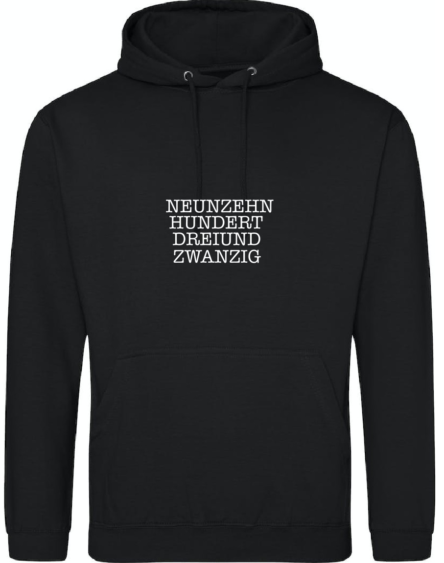 NEUNZEHNHUNDERTDREIUNDZWANZIG - Schwarz